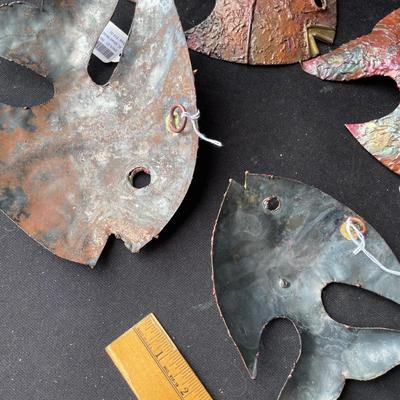 Lot 230 Tin fish wall hangings