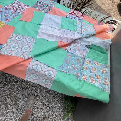Lot 240 Patchwork quilt top