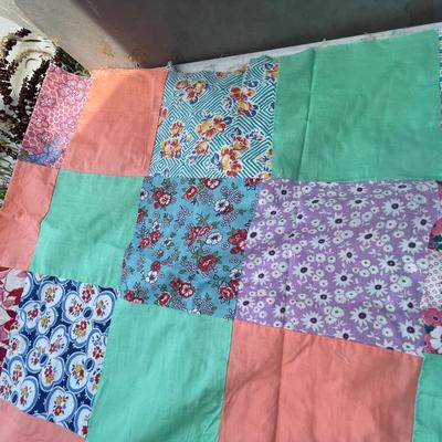 Lot 240 Patchwork quilt top