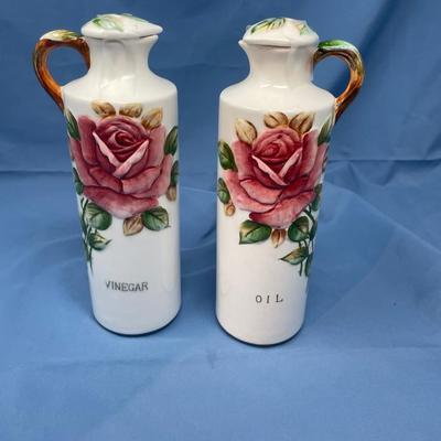 Lot 245 Lefton American Rose Oil & Vinegar