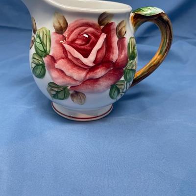 Lot 247 Lefton American Rose Milk Pitcher
