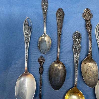 Lot 254 Assorted Sterling Silver Souvenir Spoons