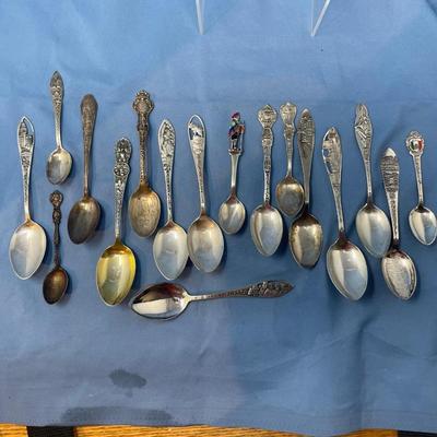 Lot 254 Assorted Sterling Silver Souvenir Spoons