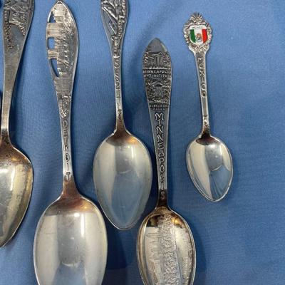 Lot 254 Assorted Sterling Silver Souvenir Spoons