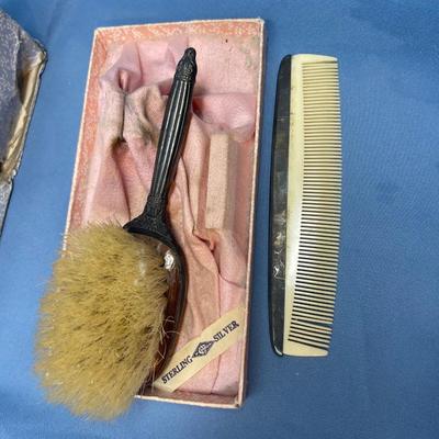Lot 255 Sterling Silver Baby grooming set