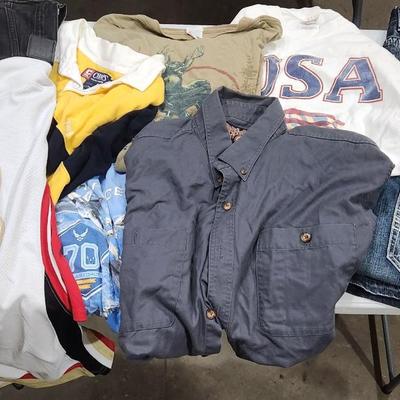 Sale Photo Thumbnail #95: Vintage Levi's and Urban New Tag Jeans, Hockey Jersey, Chaps Ralph Lauren Polo, Remington, All vintage and one or more single stitch. Great value!

Will receive everything pictured
Sizes for everything can be seen in pictures