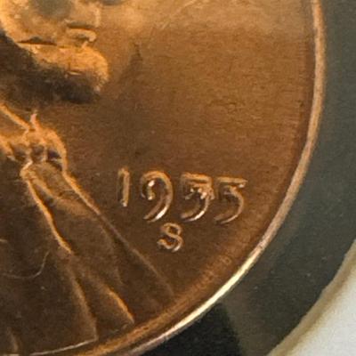 1955 (S) Lincoln Cent - Error