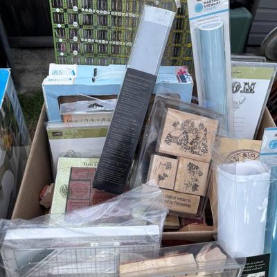 Lot 601: Crafts Supplies: Paper,Tools,Stamps and Mire