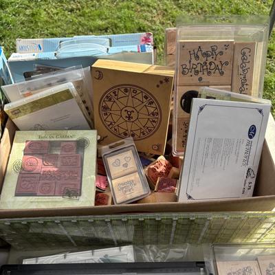 Lot 601: Crafts Supplies: Paper,Tools,Stamps and Mire