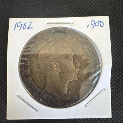 1902 Prussia 5 Mark Coin - 90% Silver