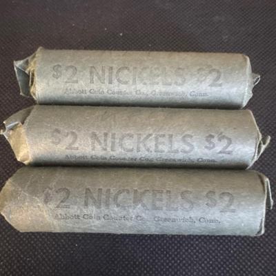 Lot (3) Nickel Rolls