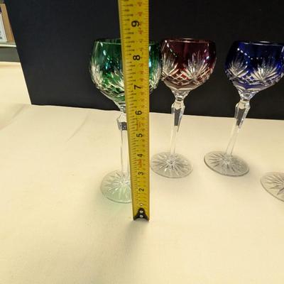 Sale Photo Thumbnail #440: Set Of 4 - Bohemian Style Wine Glasses #2