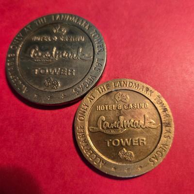 Rare Historic Landmark Tower Casino Game Tokens