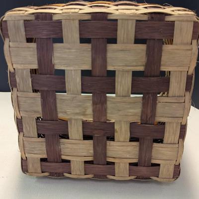 Sale Photo Thumbnail #1977: Vintage Hand-Made Wood Slat Basket