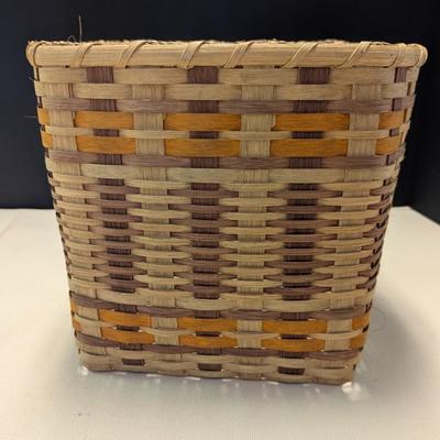 Sale Photo Thumbnail #1975: Vintage Hand-Made Wood Slat Basket