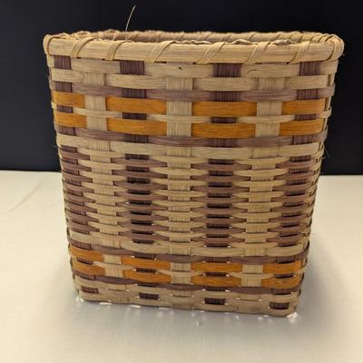 Sale Photo Thumbnail #1974: Vintage Hand-Made Wood Slat Basket