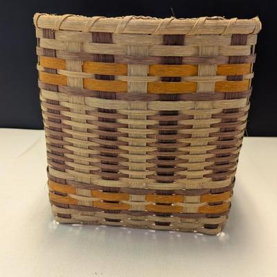 Sale Photo Thumbnail #1972: Vintage Hand-Made Wood Slat Basket