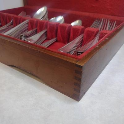 Flatware With Box- Approx 80 Pieces