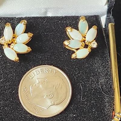 Opal cluster earrings