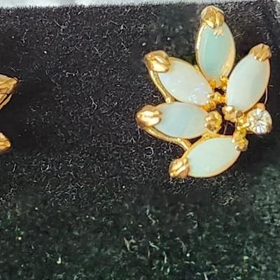 Opal cluster earrings