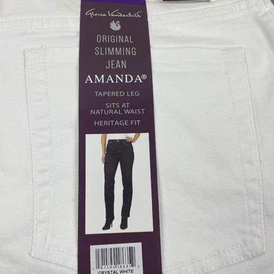 3 New Pair Gloria Vanderbilt White Jeans Size 14