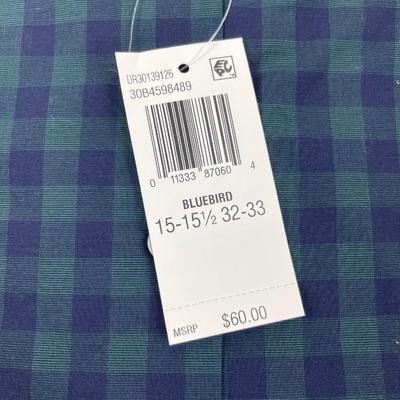 New Men’s Navy/Green Check Shirt Medium