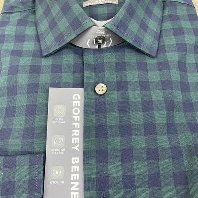 New Men’s Navy/Green Check Shirt Medium