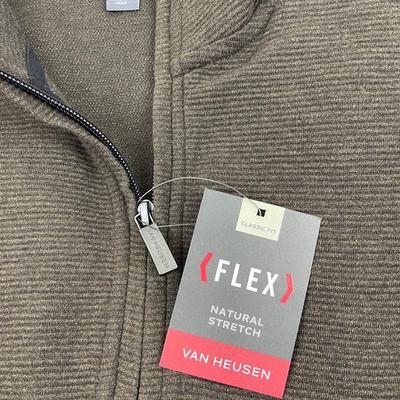 New Men’s Brown Van Heusen 1/4 Zip Large