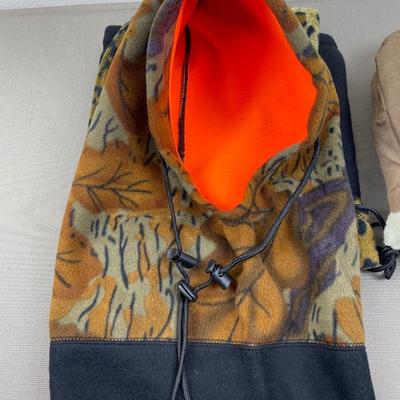 2 New Fleece Hoods, Thick Leather XL Men’s Gloves