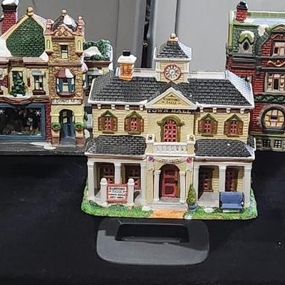 Sale Photo Thumbnail #33: Lemax Christmas Town set w/ Town Hall Butcher Library & many more. Great condition.

Will receive all items pictured as is.