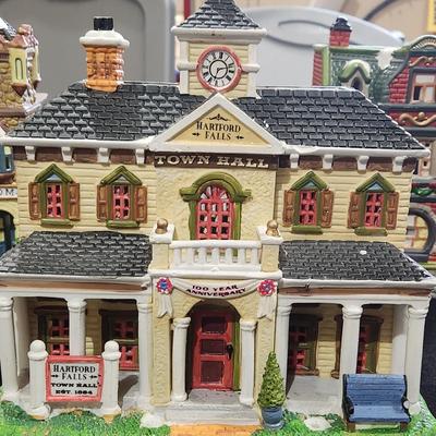 Sale Photo Thumbnail #34: Lemax Christmas Town set w/ Town Hall Butcher Library & many more. Great condition.

Will receive all items pictured as is.