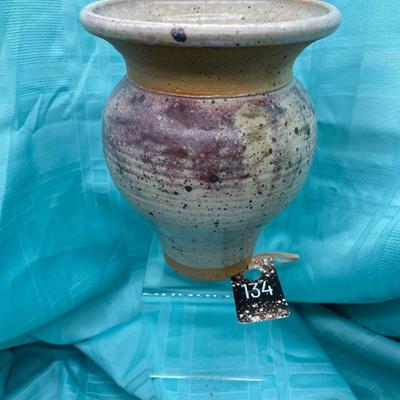 Sale Photo Thumbnail #116: Signed, beige and purple colors, handmade 
very good condition 
8 inches tall