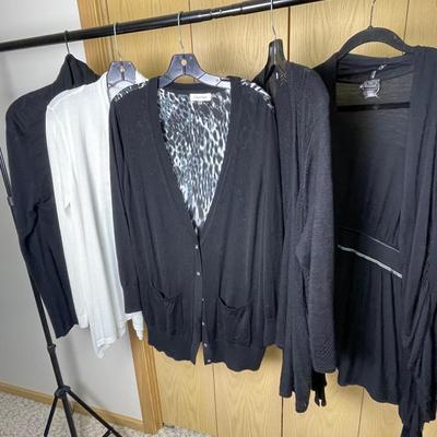 5 Black and White Cardigans XL Calvin Klein and more