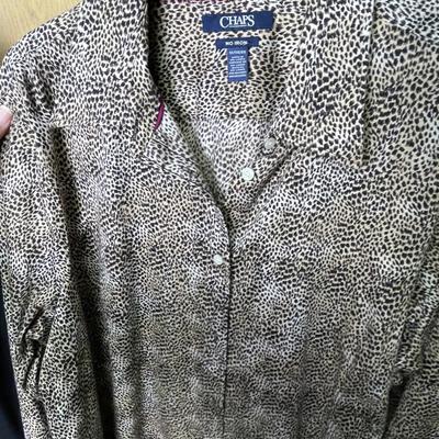 8 Women’s Shirts XL, 1X Chaps, Liz