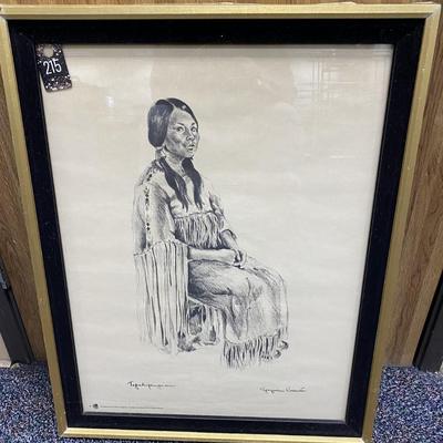 Sale Photo Thumbnail #119: Lakota Indian maid
Printed in the Black Hills of South Dakota
21 inches by 27 inches 
Retail $285