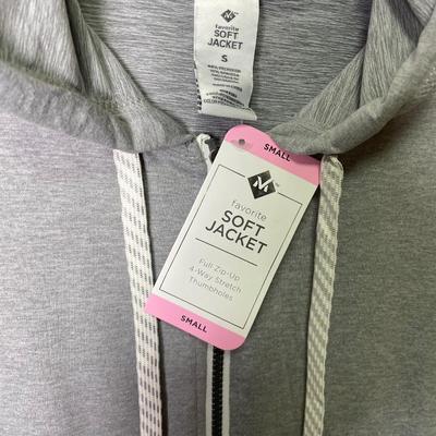 New Women’s Zip-up Knit Grey Hoodie Small