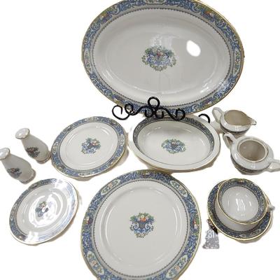 Sale Photo Thumbnail #121: It is worth the time to zoom in on this beautiful china to see the true beauty of it.
Made in USA
Service for 12 of dinner plates, luncheon plates, bread & butter plates, saucers.
There are only 10 cups
1 platter, 2 vegetable bowls, sugar and creamer, sal