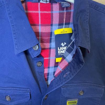 New Men’s Land’s End Flannel lined Shirt Medium