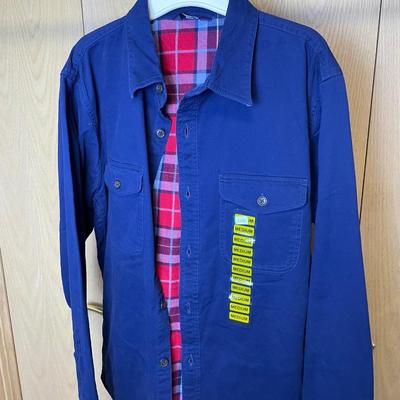 New Men’s Lands End Flannel lined Shirt Medium