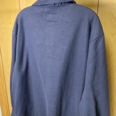 New Men’s Navy Fleece Button Down Shirt XL