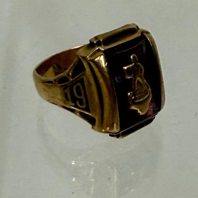 10K Gold 1963 High School Class Ring