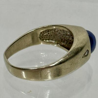 Vintage Trubrite 10K Gold with Oval Sapphire Size 9.5