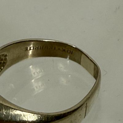 Vintage Trubrite 10K Gold with Oval Sapphire Size 9.5