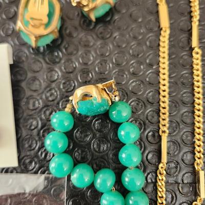 Lot of Costume Jewelry Necklaces Bracelets , Earings , Mother of Pearl, Sarah Coventry , Monet, Les Bernard