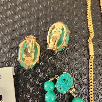 Lot of Costume Jewelry Necklaces Bracelets , Earings , Mother of Pearl, Sarah Coventry , Monet, Les Bernard