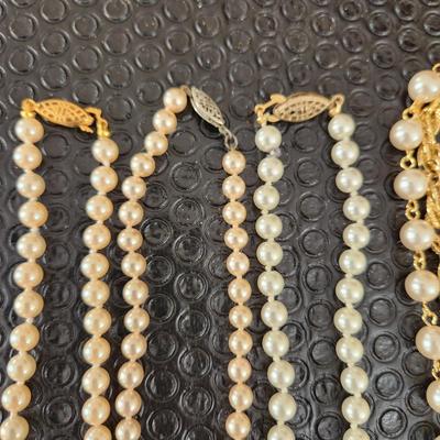 Lot of Costume Jewelry Necklaces Bracelets , Earings , Mother of Pearl, Sarah Coventry , Monet, Les Bernard