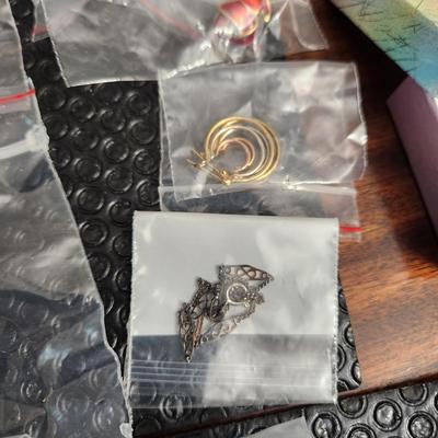 Jewelry Lot Marcasite Heart, Aynsley , Earings, Tie Tack, Cufflinks, Cubic Zirconia necklace, Steel by Design, Bulova Watch,