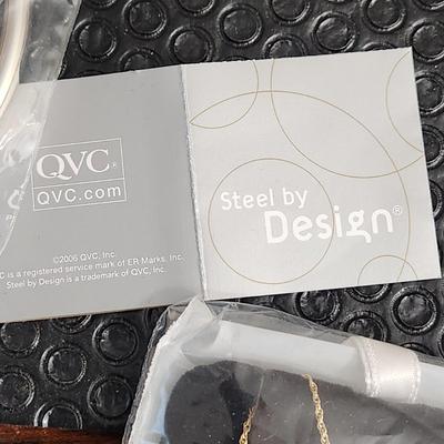 Jewelry Lot Marcasite Heart, Aynsley , Earings, Tie Tack, Cufflinks, Cubic Zirconia necklace, Steel by Design, Bulova Watch,