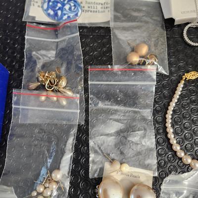 Jewelry Lot Marcasite Heart, Aynsley , Earings, Tie Tack, Cufflinks, Cubic Zirconia necklace, Steel by Design, Bulova Watch,