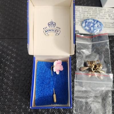 Jewelry Lot Marcasite Heart, Aynsley , Earings, Tie Tack, Cufflinks, Cubic Zirconia necklace, Steel by Design, Bulova Watch,